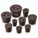 Rubber Stopper for Erlenmeyer Flask 2 Holes